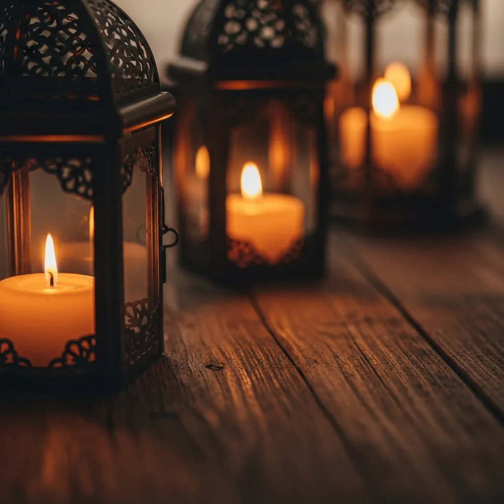 Czarujący blask świec i lampionów